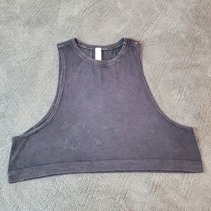 A By Avocado Black Grey Seamless Workout Muscle Tank